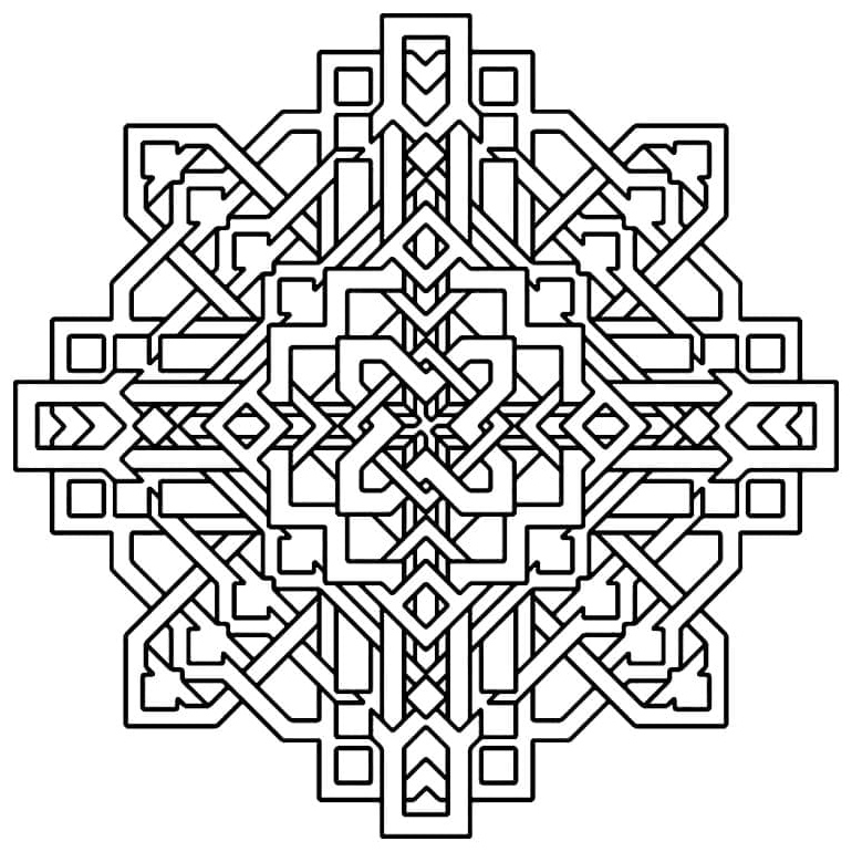 Geometric Pattern Coloring Page