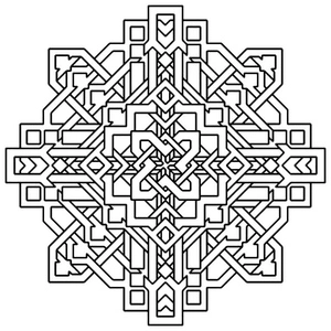 Geometric Pattern Coloring Page