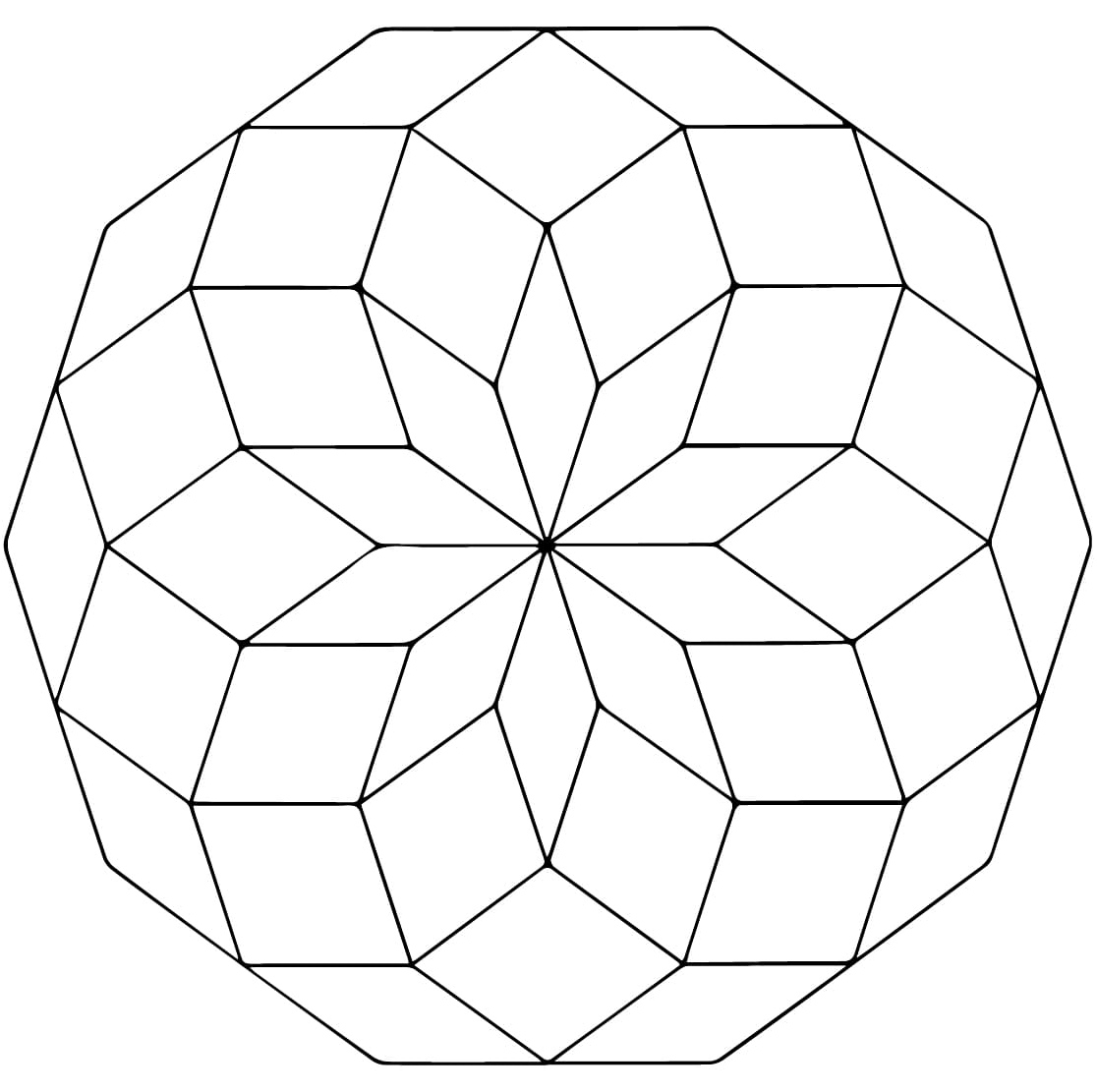 Simple Shapes Coloring Page