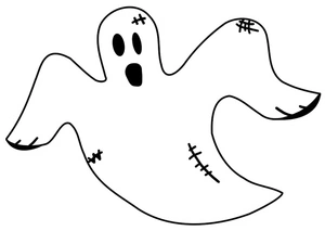 Flying Ghost Coloring Page