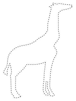 Giraffe Tracing Coloring Page Coloring Page