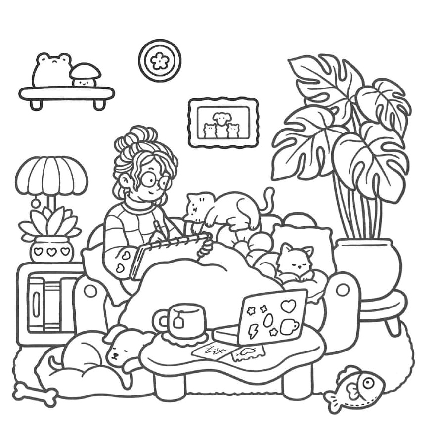 Free Printable Moments for Girls Coloring Page