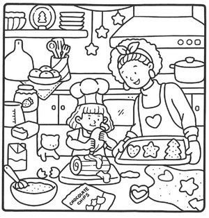 Girl Moments Coloring Pages for Kids