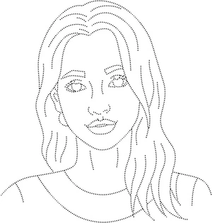 Tracing Beautiful Girl Coloring Page