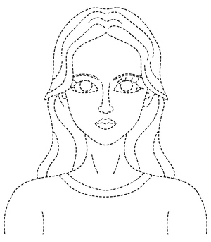 Tracing Worksheet for a Beautiful Girl