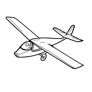 An Aircraft Glider Coloring Page
