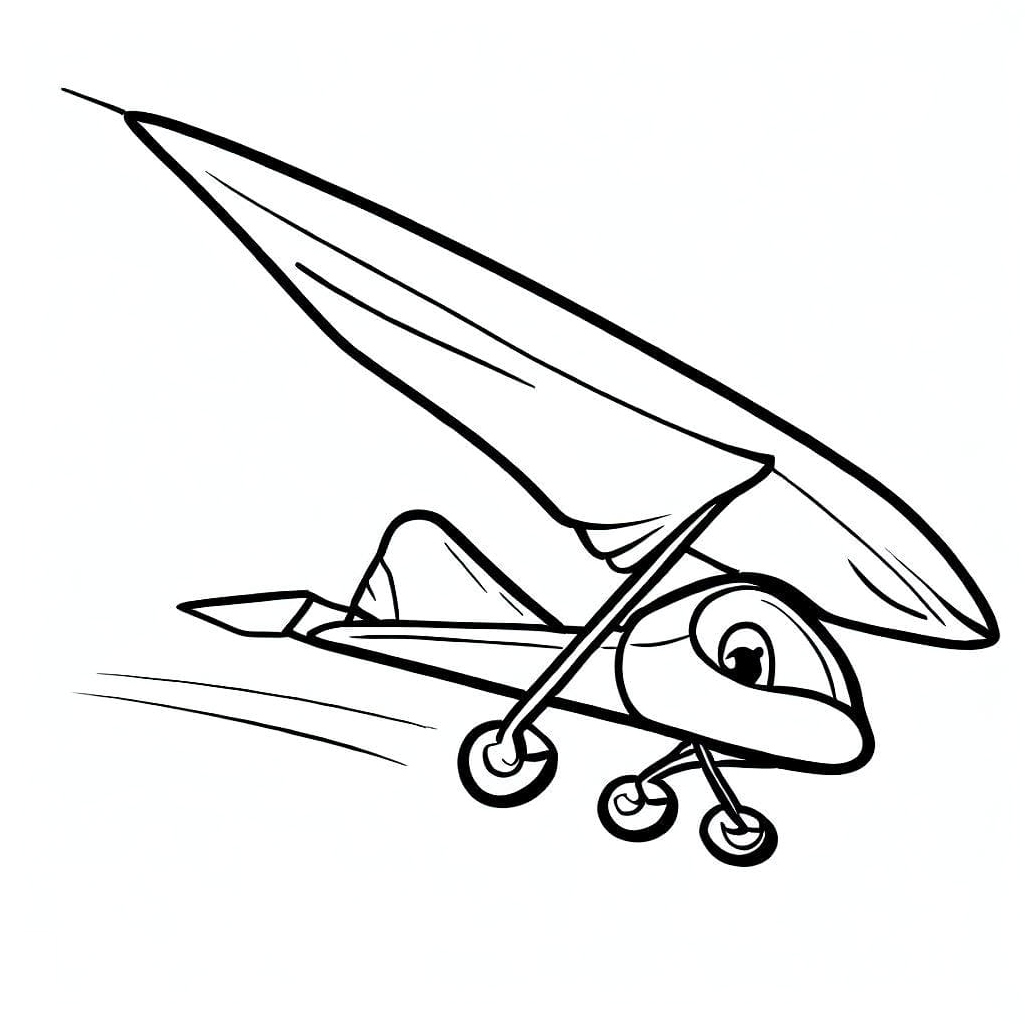 Glider Print Coloring Page