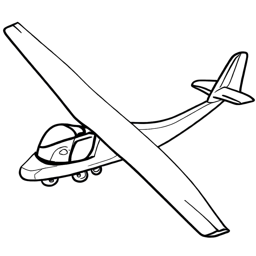 Printable Glider Coloring Page Coloring Page