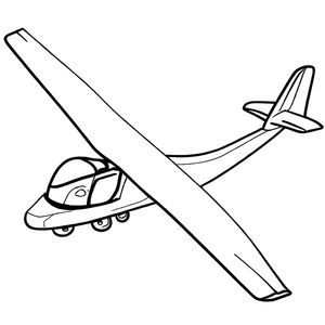 Printable Glider Coloring Page