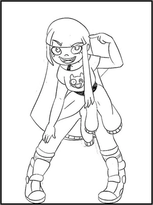 Miko Kubota the Cool Coloring Page