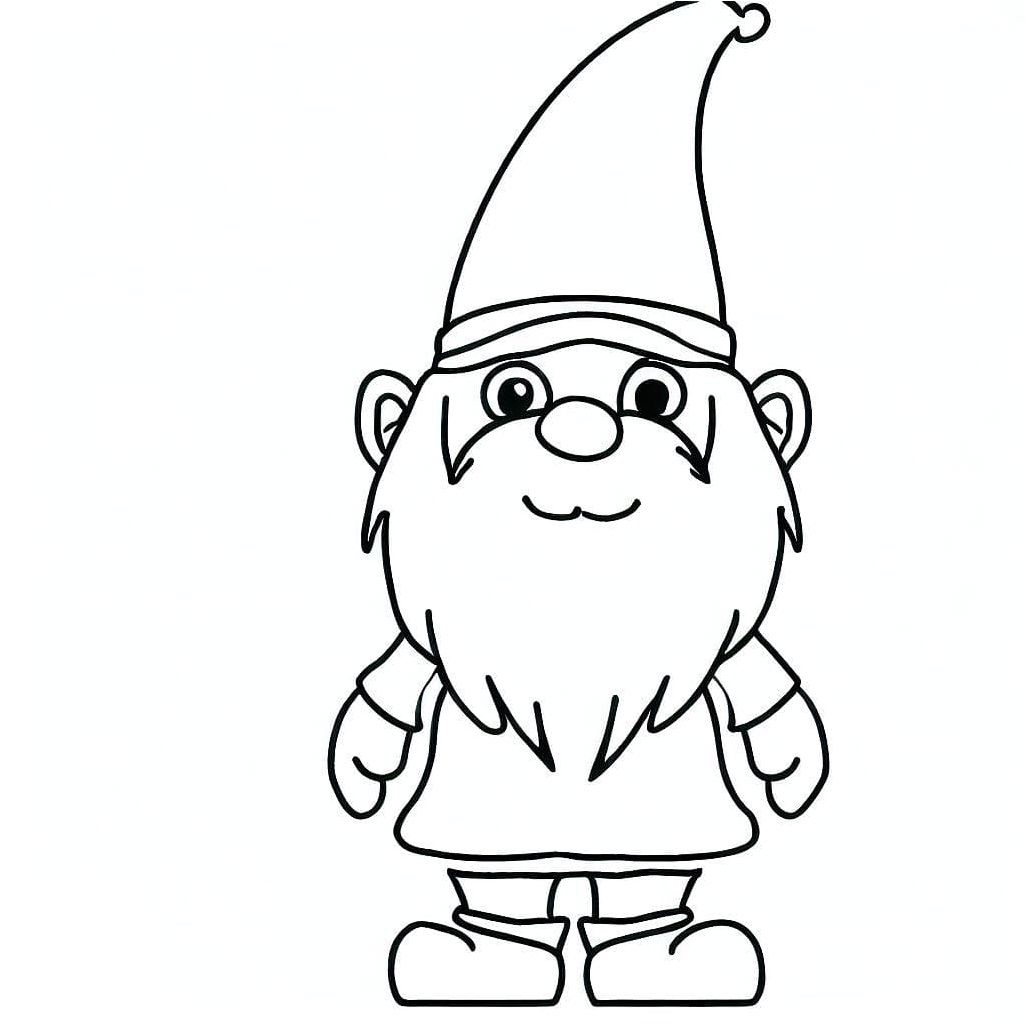 Joyful Dwarf Coloring Page