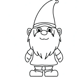 Joyful Dwarf Coloring Page