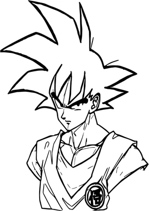 Character Name: Goku from the Anime "Dragon Ball Z" Coloring Page