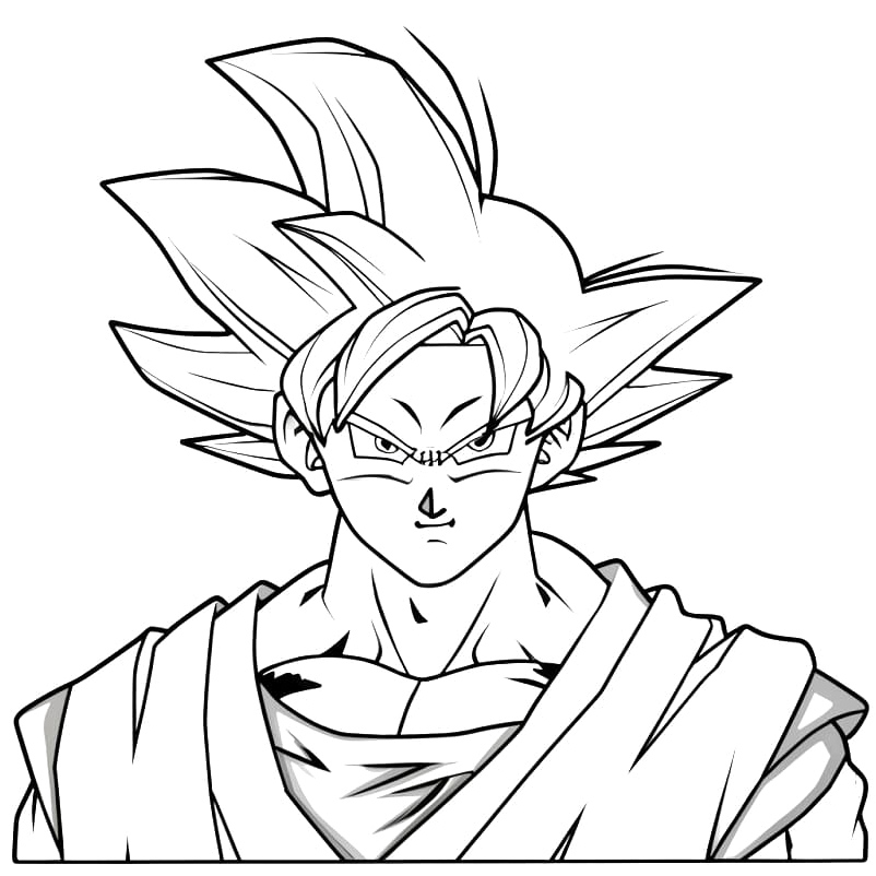 Dragonball Z Character Coloring Page Coloring Page