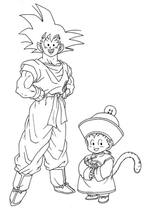 Goku and his son, Gohan
