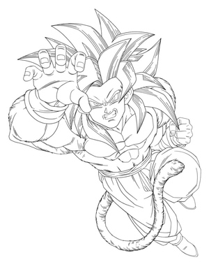 Goku in Super Saiyan 4 form