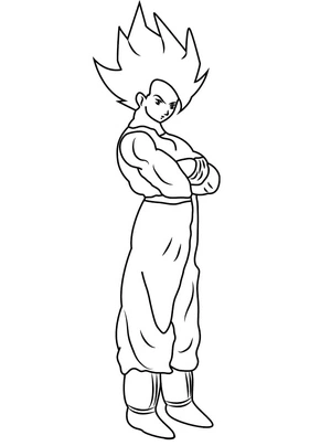 Saiyan Goku Coloring Page