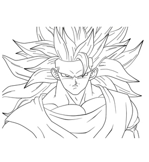 Son Goku in Super Saiyan 3 form