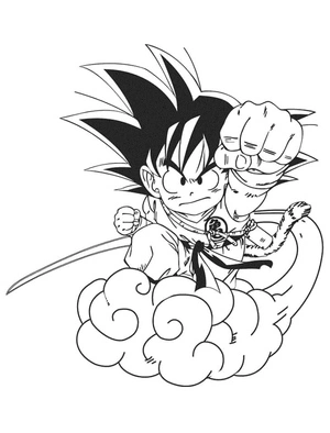 Youthful Goku Coloring Page