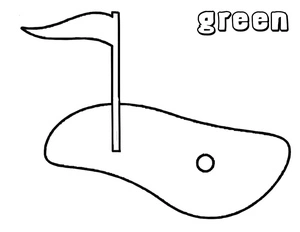 Golf Course - Coloring Page Coloring Page