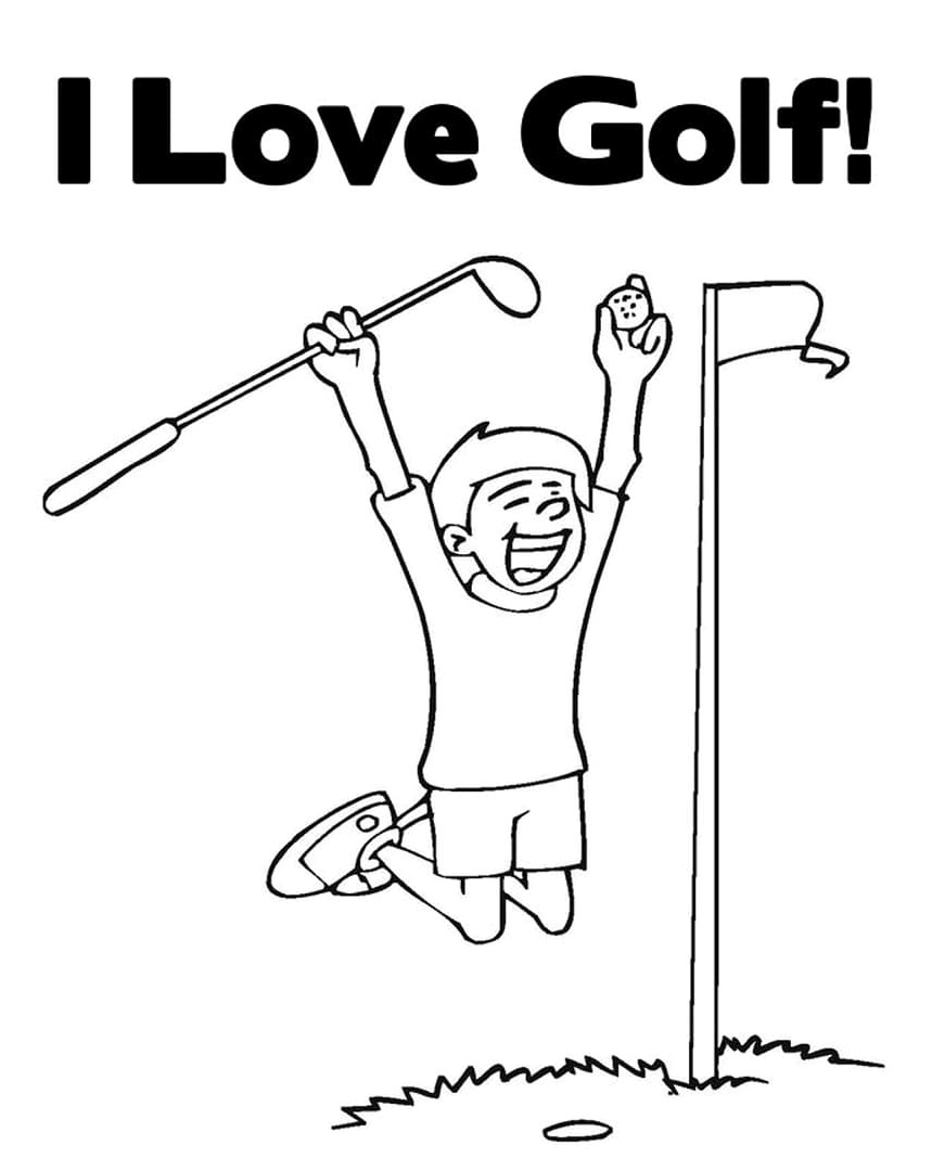 Golf Lover Coloring Page