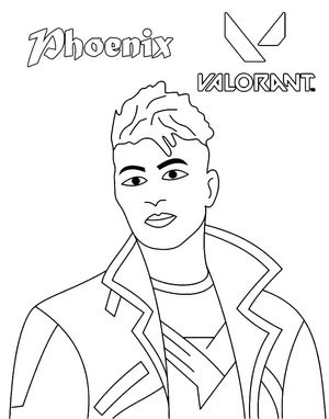 Phoenix Valorant Coloring Page