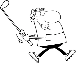 Player of Golf Coloring Page