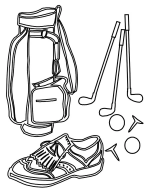 Printable Golf Activity Page Coloring Page