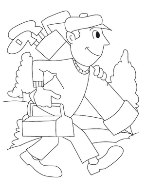Printable Golf Player Coloring Page