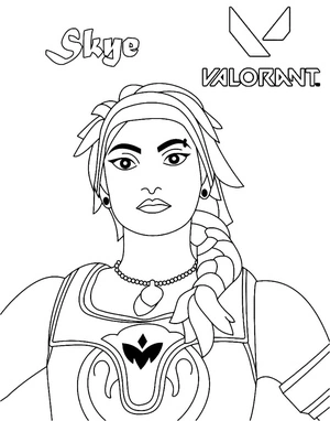 Skye from Valorant Coloring Page