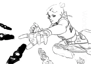 Valorant Jett Coloring Page