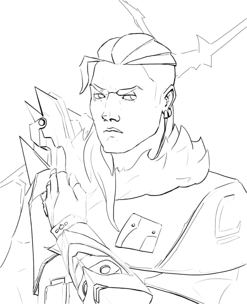 Valorant's Agent Sova Coloring Page