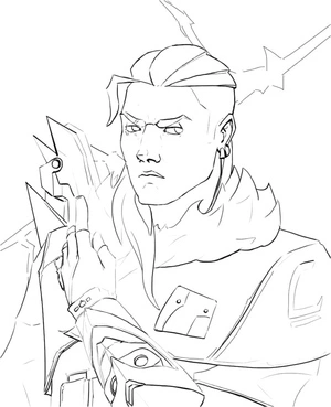 Valorant's Agent Sova Coloring Page