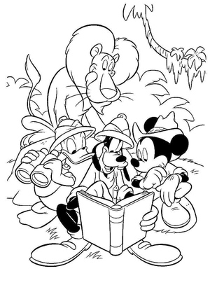 Goofy with Friends and Lion