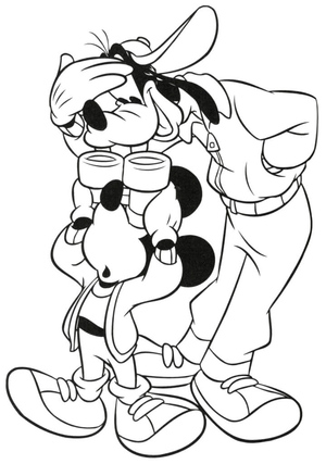 Mickey Mouse with Goofy