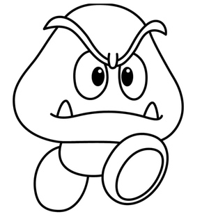 Goomba Coloring Page