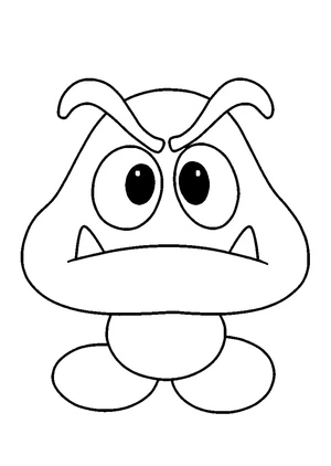 Simple Goomba Coloring Page