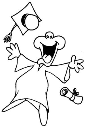 Children's Graduation
 Coloring Page