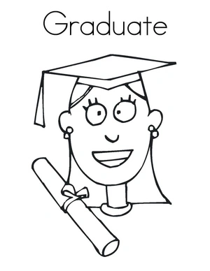 Diploma Holder Coloring Page
