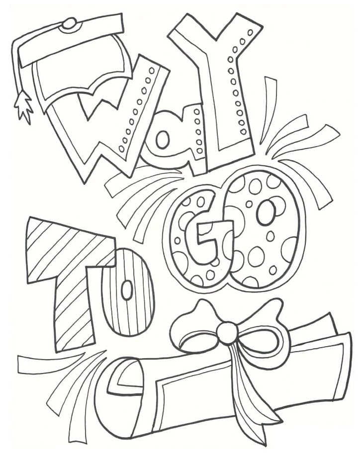 Graduation Achievement Coloring Page
