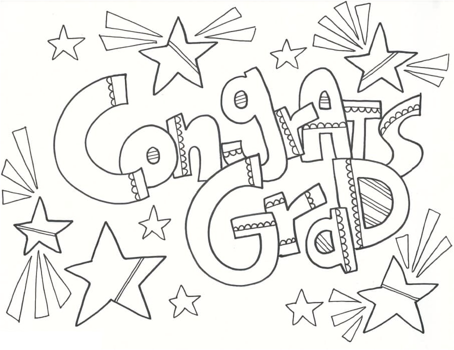 Graduation Congratulations Coloring Page