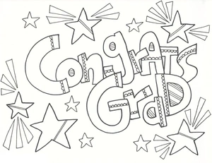Graduation Congratulations Coloring Page