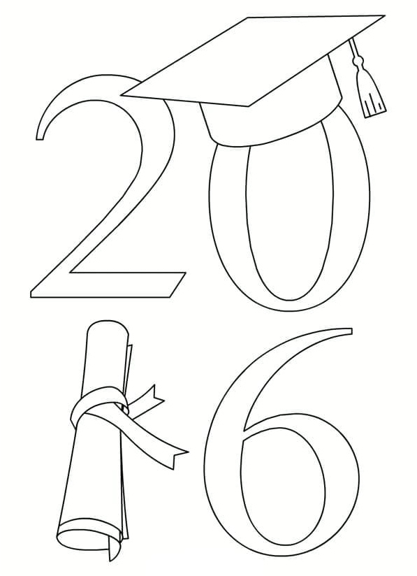 Graduation Picture Coloring Page