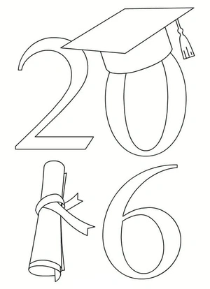 Graduation Picture Coloring Page