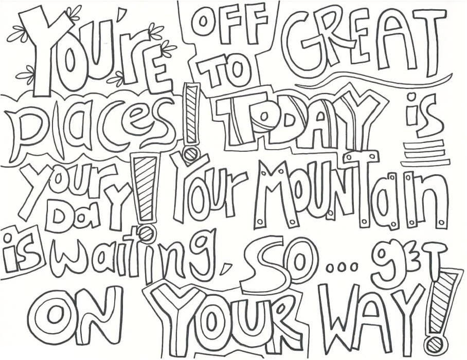 Quotes for Graduation Coloring Page