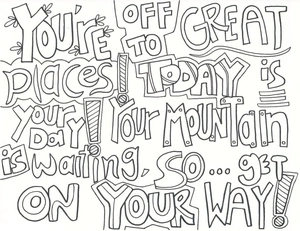 Quotes for Graduation Coloring Page