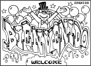Painting on the Street Coloring Page
