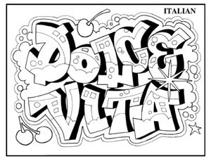 Street Art in Italy Coloring Page