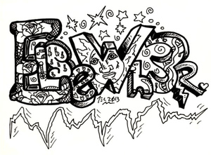 The act of creating graffiti is commonly referred to as writing.
