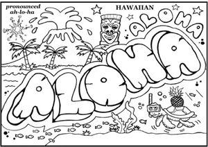 The graffiti technique has become extremely popular worldwide. Coloring Page